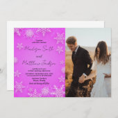 Hellrosa Schnee Hochzeitseinladungen mit Foto Einladung (Vorne/Hinten)