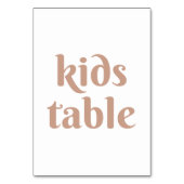 Hellrosa Schwarz, einfache, minimalistische Hochze Tischnummer (Rückseite)