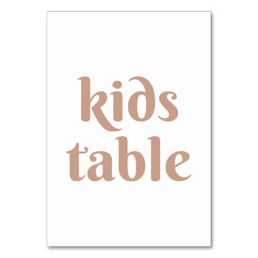 Hellrosa Schwarz, einfache, minimalistische Hochze Tischnummer (Rückseite)