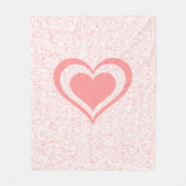 Hellrosa Schwenk mit Herzvlies Fleecedecke (Vorderseite)