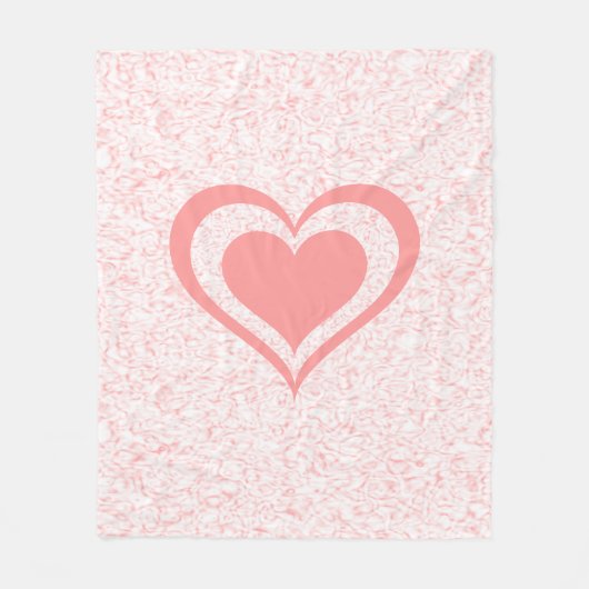 Hellrosa Schwenk mit Herzvlies Fleecedecke (Vorderseite)