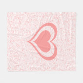 Hellrosa Schwenk mit Herzvlies Fleecedecke (Vorderseite (Horizontal))