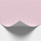  Hellrosa sehr hell bläulich Grau Polka Punkte Geschenkpapier (Ecke)