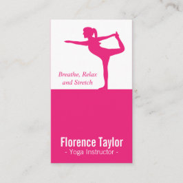 Hellrosa Silhouette für Yoga Instructor Visitenkarte
