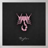 Hellrosa Skorpio Poster (Vorne)