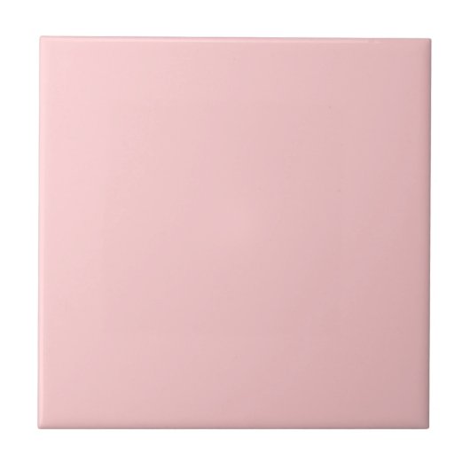 Hellrosa Solid Color Moderne Elegante Eleganz Fliese (Vorderseite)