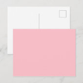 Hellrosa, solide Farbe Girly Pastel Postkarte (Vorne/Hinten)