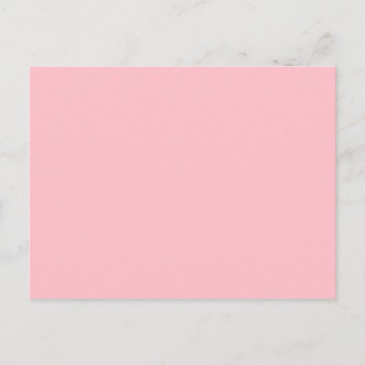 Hellrosa, solide Farbe Girly Pastel Postkarte (Vorderseite)