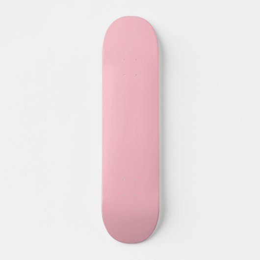 Hellrosa, solide Farbe Girly Pastel Skateboard (Vorne)