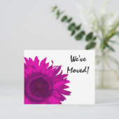 Hellrosa Sonnenblume Änderung der Adresse Ankündigungspostkarte (Stehend Vorderseite)