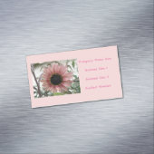 Hellrosa Sonnenblumenmagnete Handelsmagnete Magnetische Visitenkarte (Beispiel)