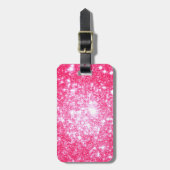 Hellrosa Stars Gepäckanhänger (Vorderseite vertikal)