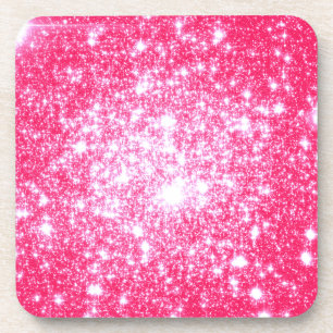 Hellrosa Stars Getränkeuntersetzer