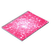 Hellrosa Stars Notizblock (Linke Seite)
