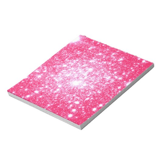 Hellrosa Stars Notizblock (Rotiert)