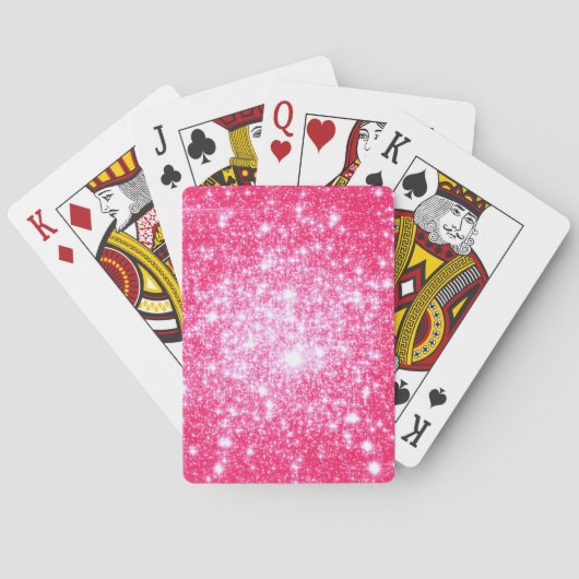 Hellrosa Stars Spielkarten (Rückseite)