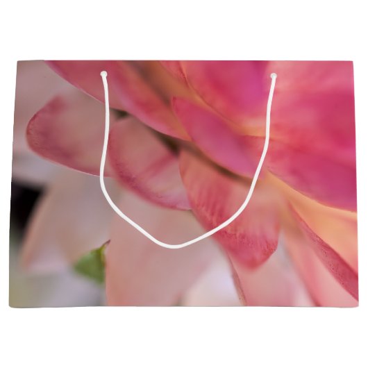 Hellrosa Strawblume Große Geschenktüte (Vorderseite)