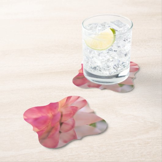 Hellrosa Strawblume Untersetzer (Vor Ort)