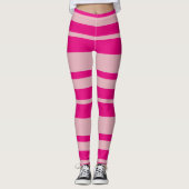 Hellrosa Streifen Leggings (Vorderseite)