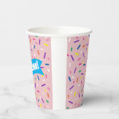 Hellrosa Streusel 'Party Time!' Papiertassen  Pappbecher (Links)