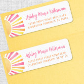 Hellrosa Sun-Rücksendeadresse