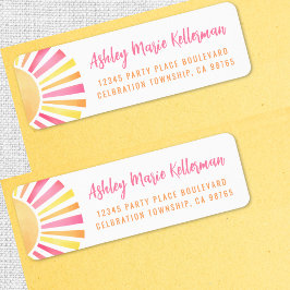 Hellrosa Sun-Rücksendeadresse