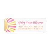 Hellrosa Sun-Rücksendeadresse (Vorne)