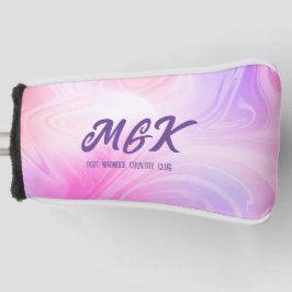 Hellrosa Swirbel Design Mit Monogramm Putterabdeck Golf Headcover