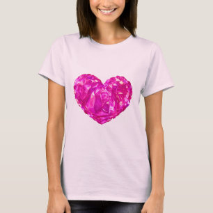 Hellrosa T - Shirt mit Herz