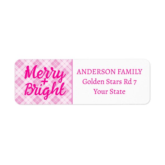 Hellrosa Tartan Merbright Weihnachtsfeiertage (Vorne)