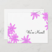 Hellrosa Tätige Änderung der Anschrift Ankündigungspostkarte (Vorne/Hinten)