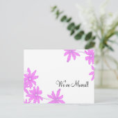 Hellrosa Tätige Änderung der Anschrift Ankündigungspostkarte (Stehend Vorderseite)