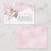 Hellrosa Teddy Bear Airplane Books for Baby Begleitkarte (Vorne/Hinten)