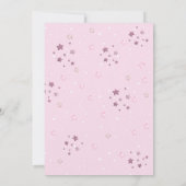 Hellrosa Teddy Bear Hot Air Balloons Babydusche Einladung (Rückseite)