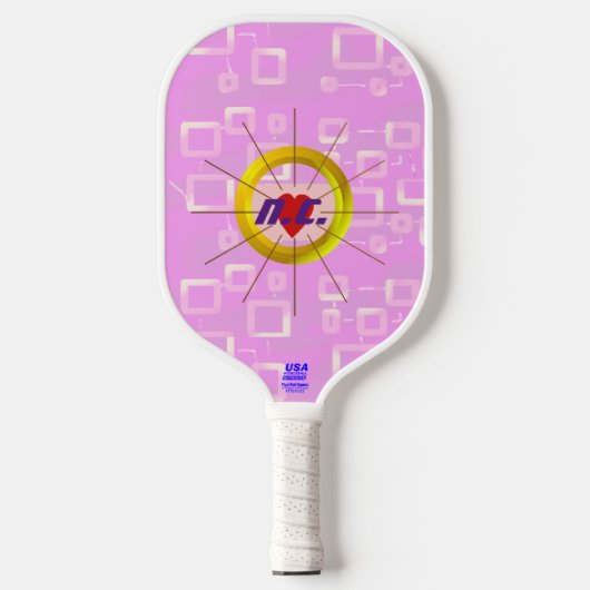 Hellrosa Tint Quadrate Pickleball Paddel Pickleball Schläger (Vorderseite)