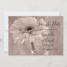 Hellrosa Tinte Daisy Wedding Save the Date