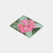Hellrosa tropische Blume Post it notes Pad Post-it Klebezettel (angewinkelt)