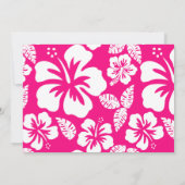 Hellrosa tropischer Hibiskus Einladung (Rückseite)