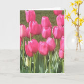 Hellrosa Tulip Garden Karte (Gelbe Blume)