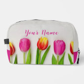 Hellrosa Tulips Waschbeutel (Vorderseite)