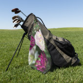 Hellrosa Tulpen an einem sonnigen Tag Golfhandtuch (Gras)