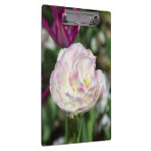 Hellrosa Tulpen an einem sonnigen Tag Klemmbrett (Rechts)