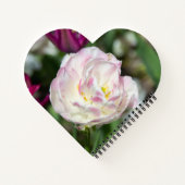 Hellrosa Tulpen an einem sonnigen Tag Notizblock (Rückseite)