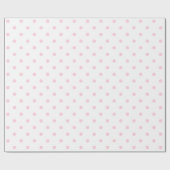 Hellrosa Tupfen auf weißem großem Raum Geschenkpapier (Flach)