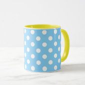 hellrosa Tupfenmuster Tasse (VorderseiteRechts)