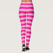 Hellrosa u. dunkleres Rosa Stripes Leggings (Rückseite)