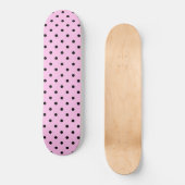 Hellrosa u. schwarzer PunktSkateboard Skateboard (Vorderseite)