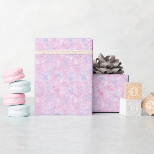 Hellrosa und blaue Abstrakt Geschenkpapier (Babyparty)