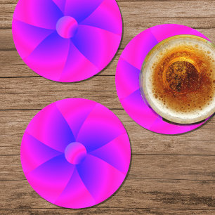 Hellrosa und blaues Papier Party Untersetzer