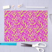 Hellrosa und gelb Botanisch Seidenpapier (Handwerk)